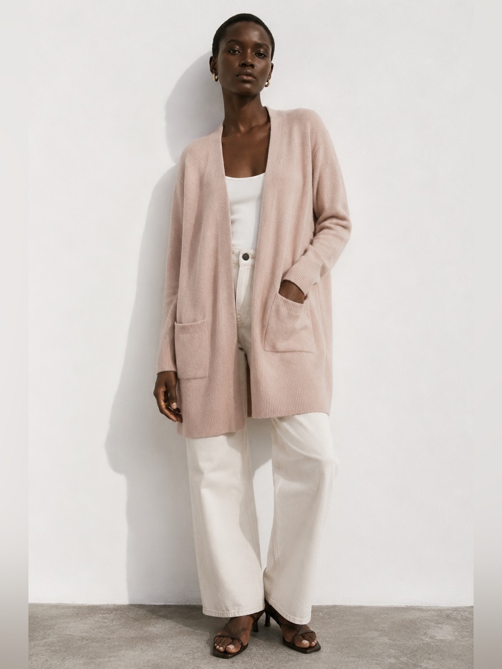 Madewell Kent Cardigan Pink Alpaca Wool Blend Open Front XXS